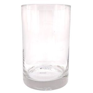 Tarnow Cylinder Vase Clear Glass Centerpiece Round Tumbler Floral Container 7"